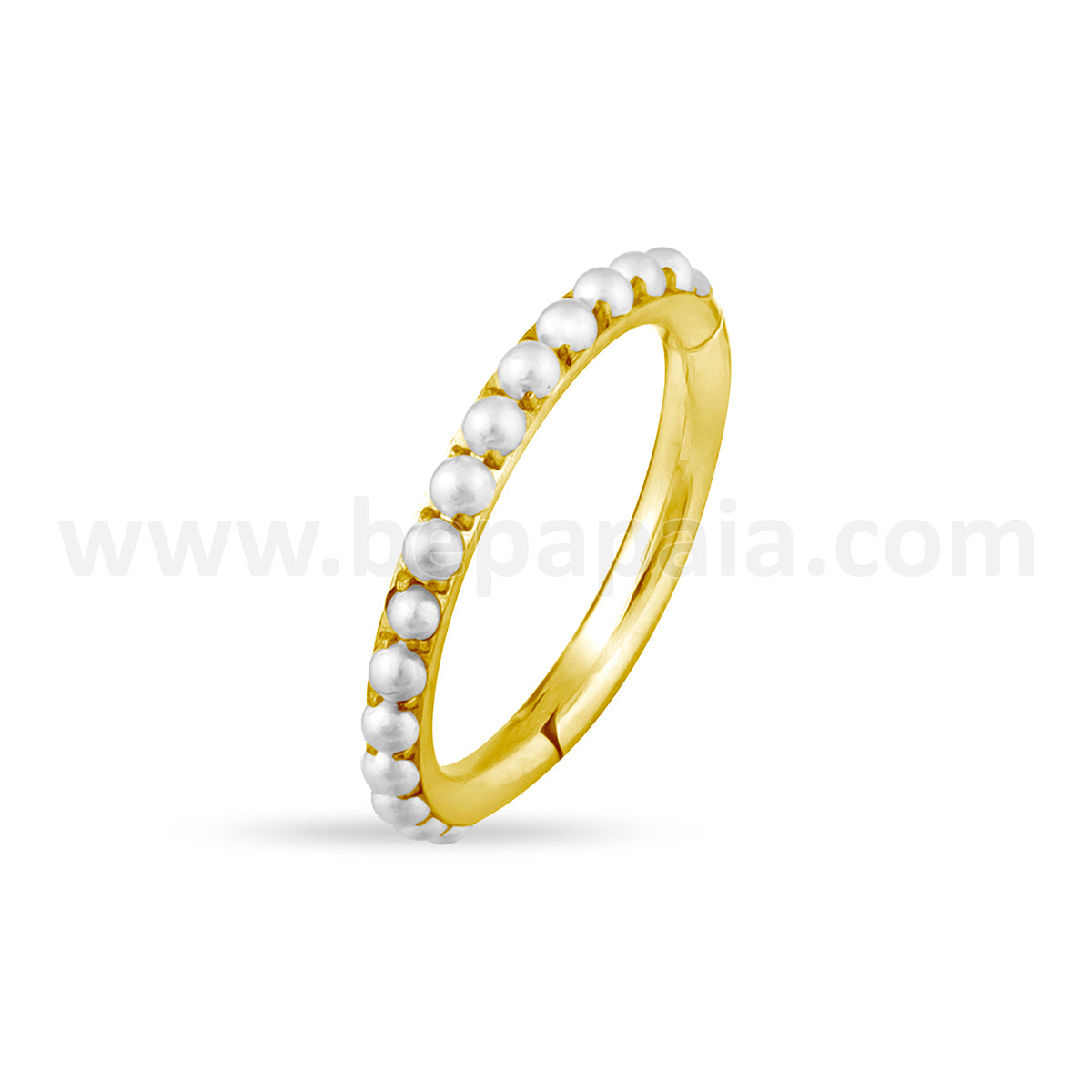 Piercing anneau à charnière avec perles