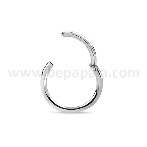 Piercing anneau de segment en Acier Chirurgical avec fermeture de charnière 0.8