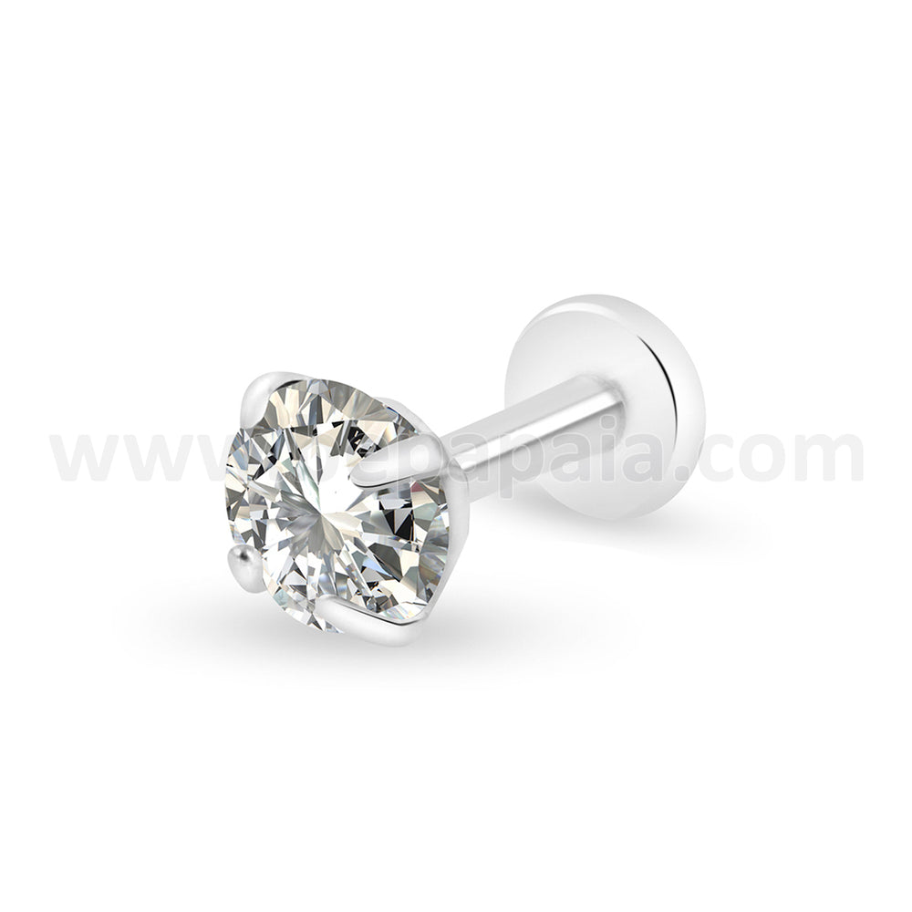 Titanium ear piercing with zirconia