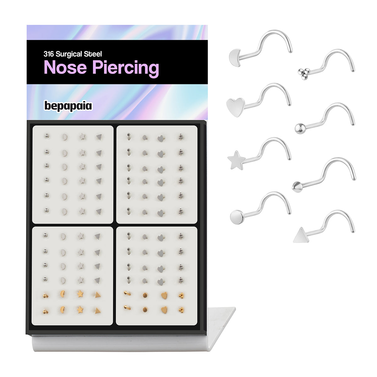 Surgical steel mini nose piercing