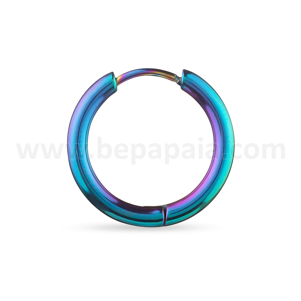 Rainbow steel hoop earring 2.5 & 3mm