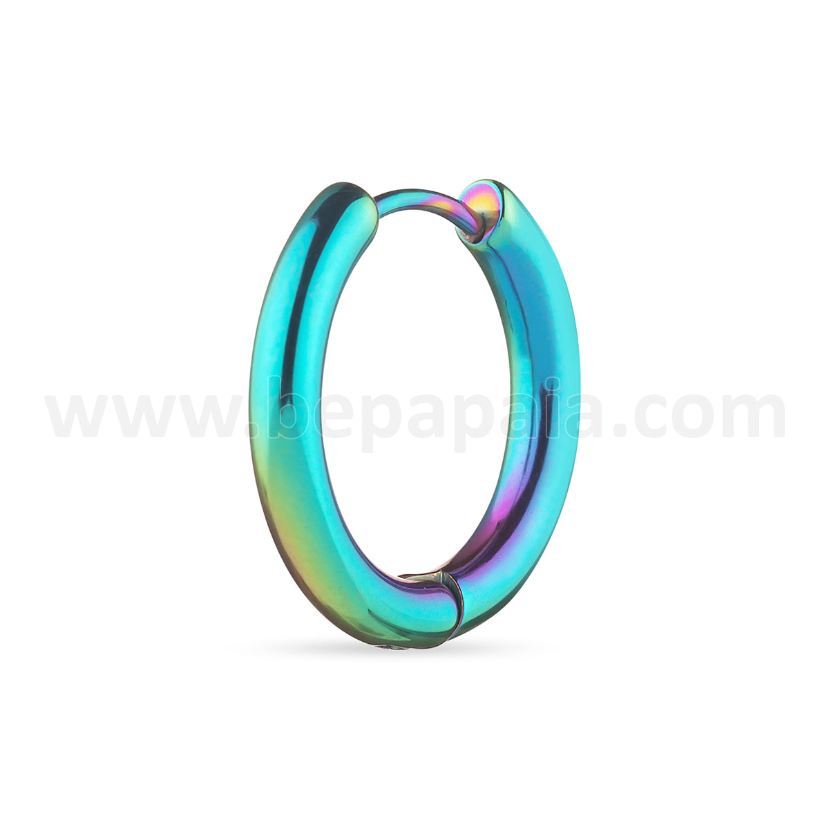 Rainbow steel hoop earring 2.5 & 3mm