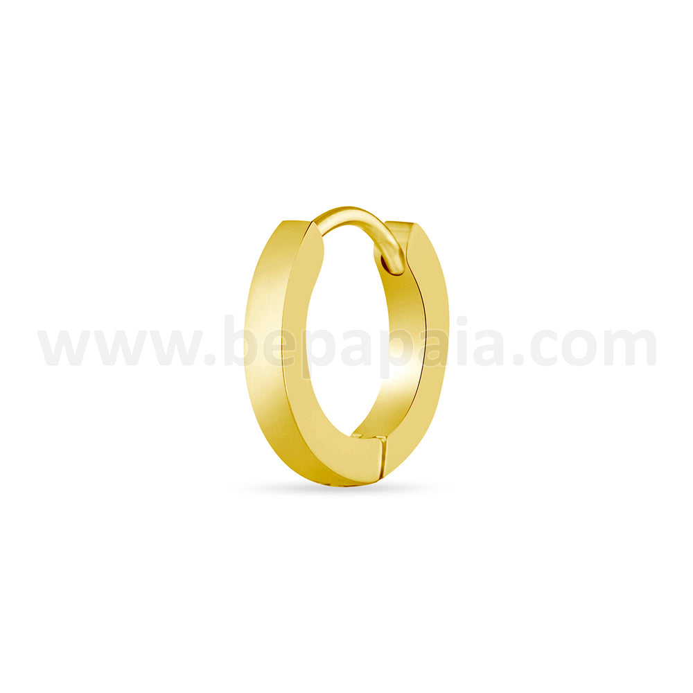 Aro huggie de acero dorado 2mm