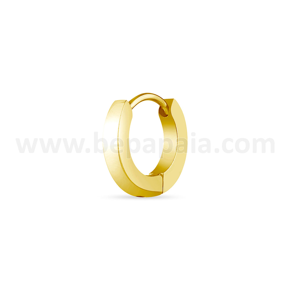 Aro huggie de acero dorado 2mm