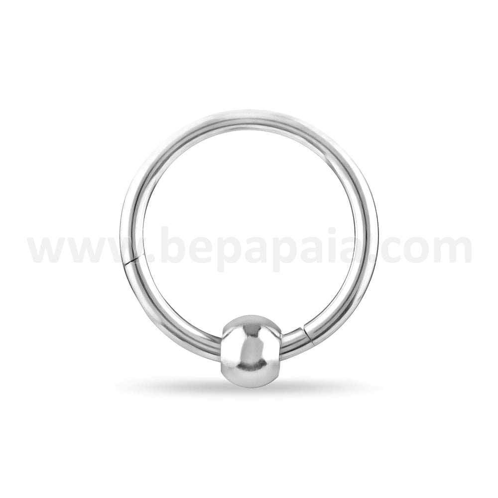 Hoop earring CLICKER 1.0mm Surgical steel with ball