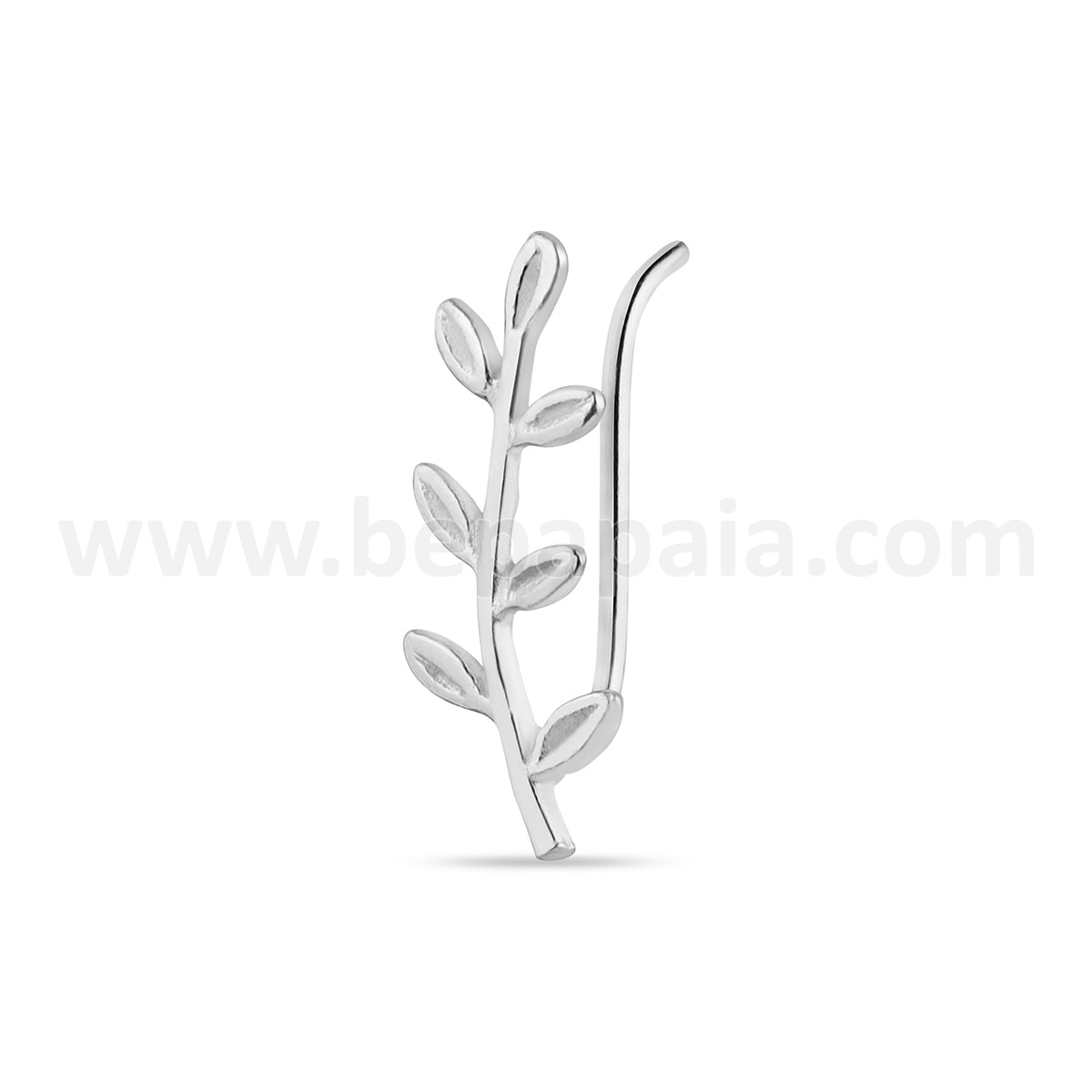 Orecchio ear pin in argento Foglia di Ulivo