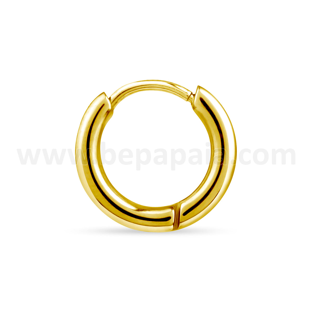 2mm golden steel hoop earring (small sizes: 8-12mm)