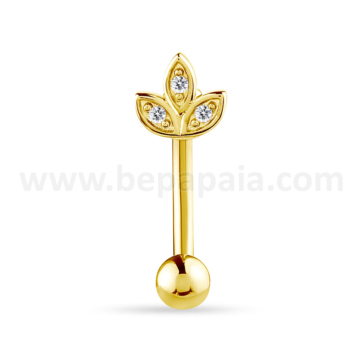 Gold Marquise mix belly ring