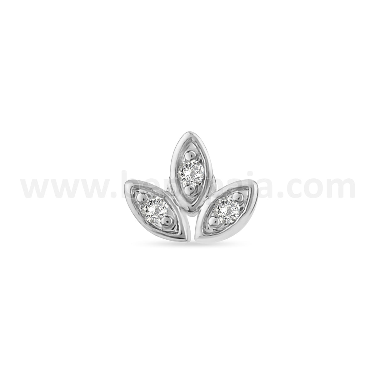 Ethnic labret with petals and zircons