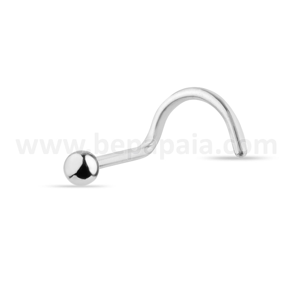 Surgical steel nostril with ball