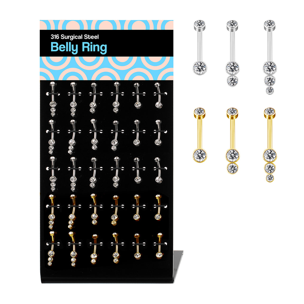 Lot De Bijoux De Piercing Corporel Neufs - Modèle R409 - Métaux Mixtes - Sans Marque