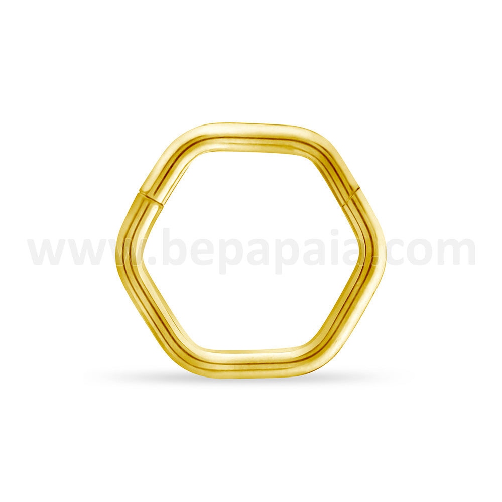 Hoop earring hexagon -shaped click