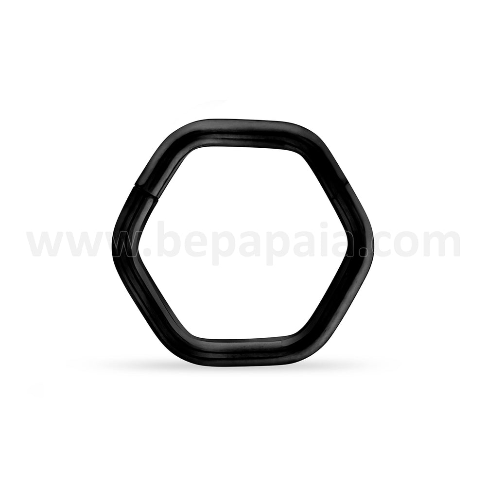 Hoop earring hexagon -shaped click