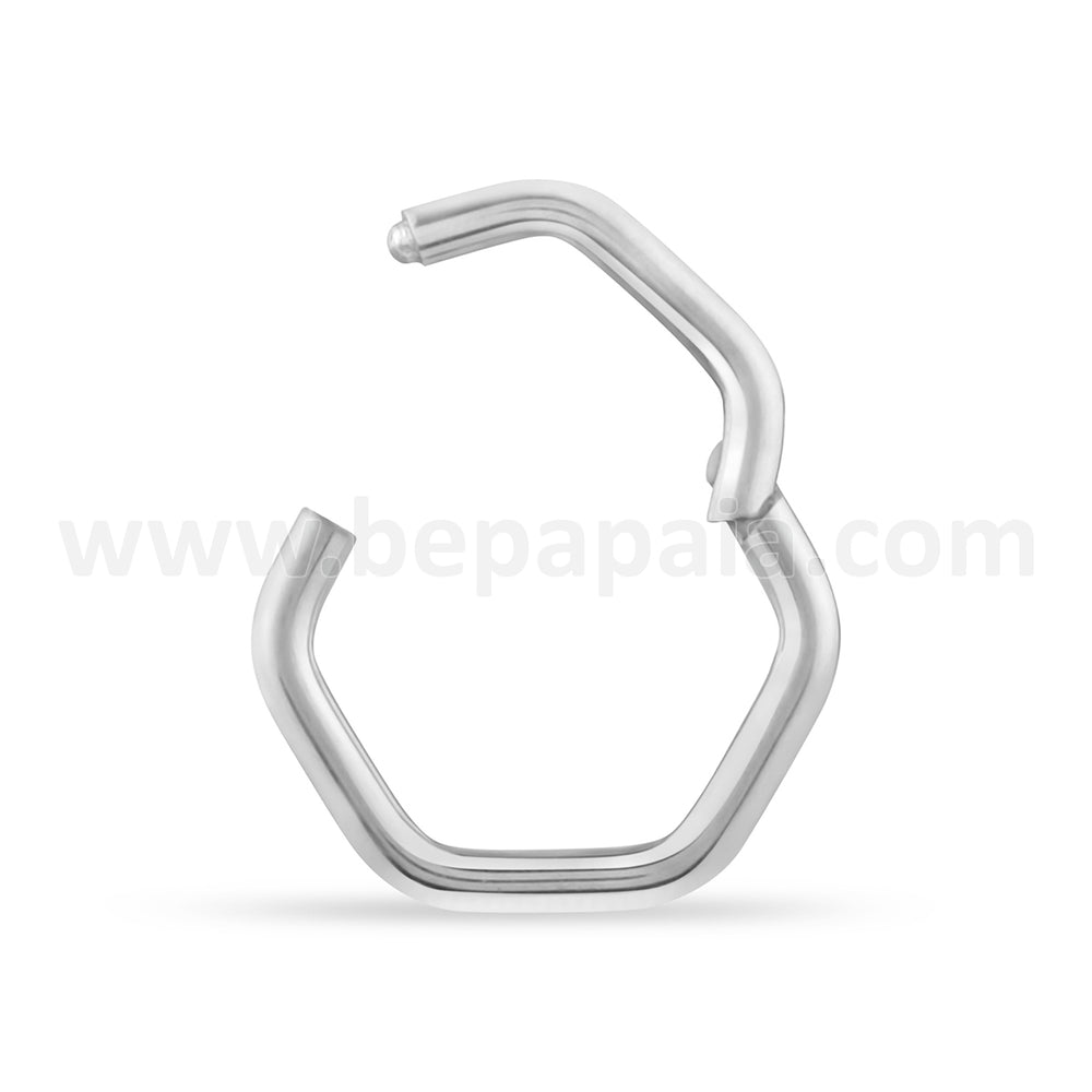 Hoop earring hexagon -shaped click