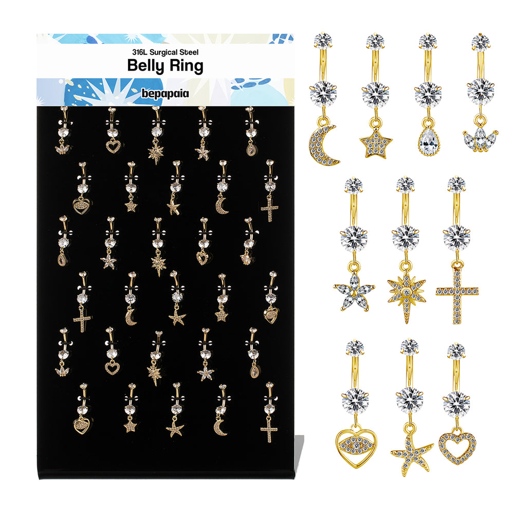 Chic Charms Golden Belly Ring 