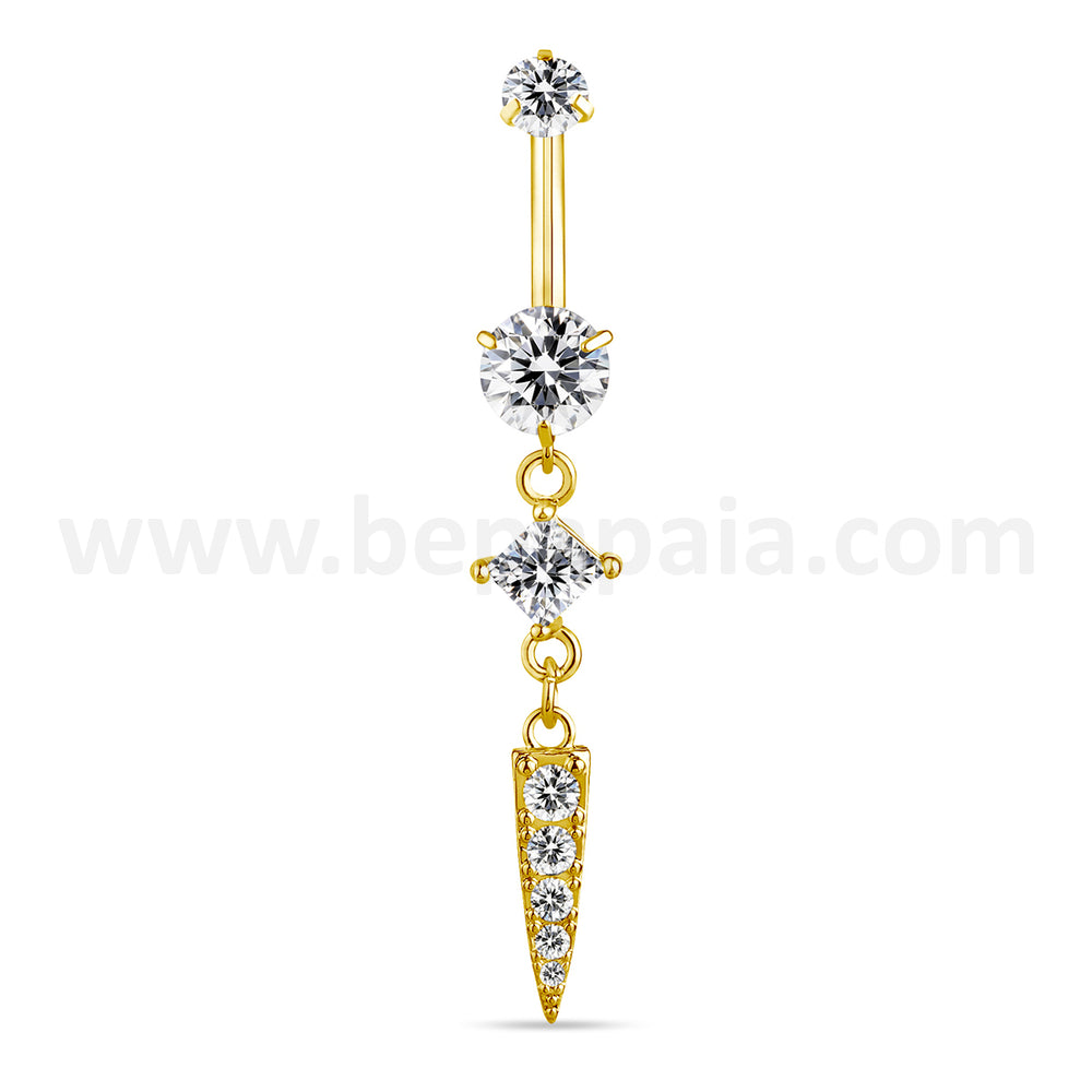 Golden Glam Punk Belly Ring