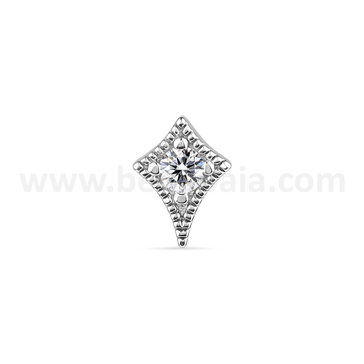 Labret milgrain avec une forme de diamant et zircon