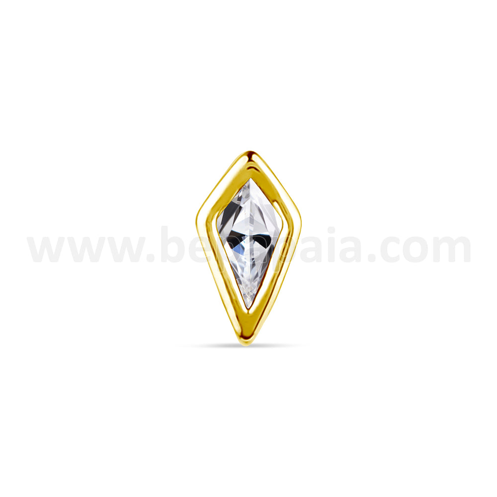 Kite-cut zircon flat labret