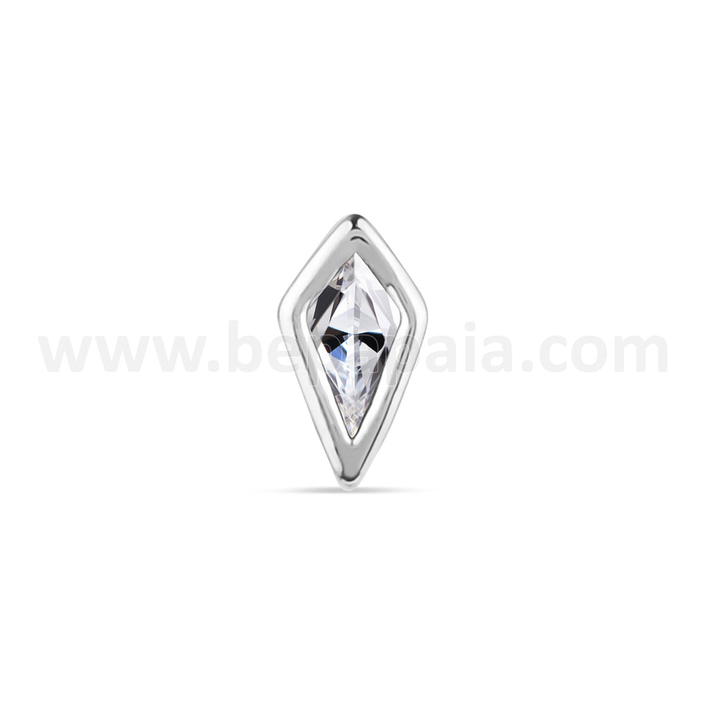 Kite-cut zircon flat labret