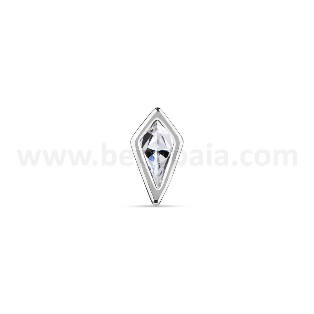 Kite-cut zircon flat labret