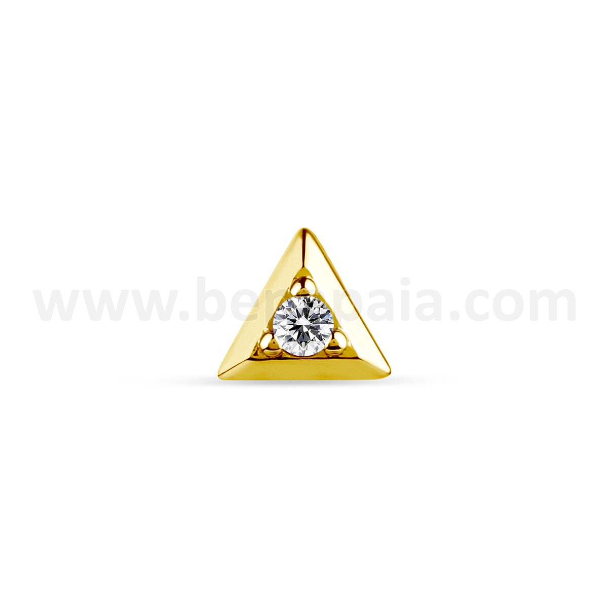 Triangle labret with zircon