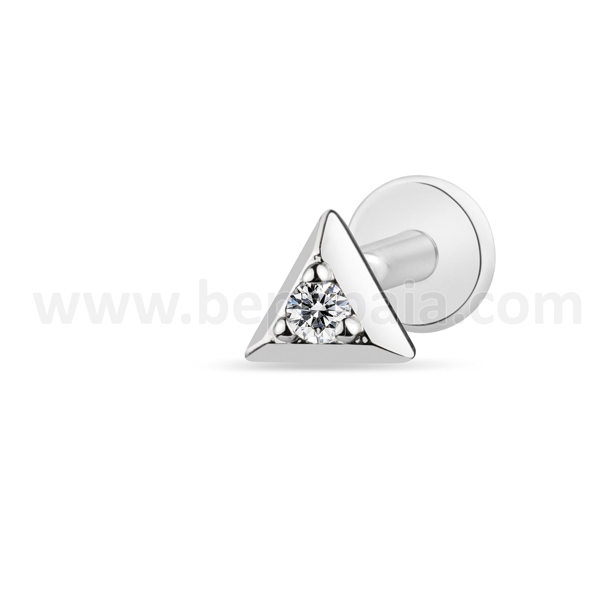 Labret triángulo con zirconita