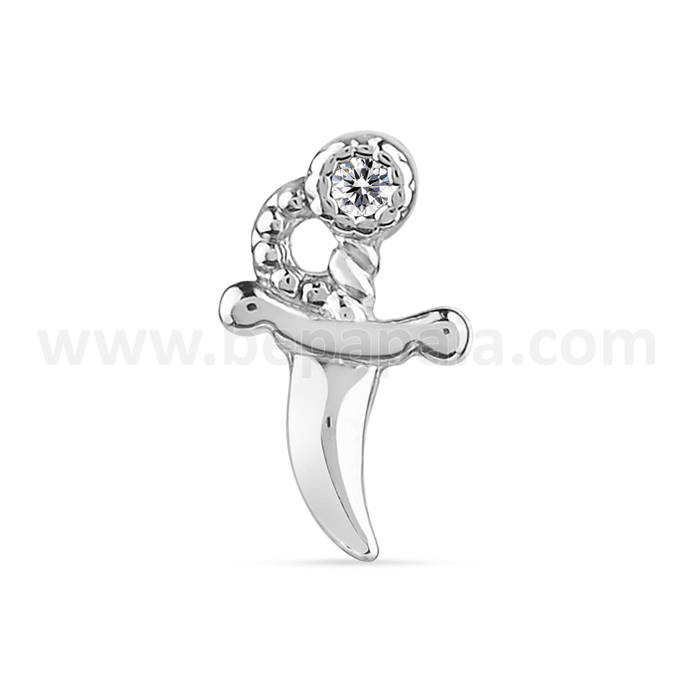 Labret with small dagger and zircon