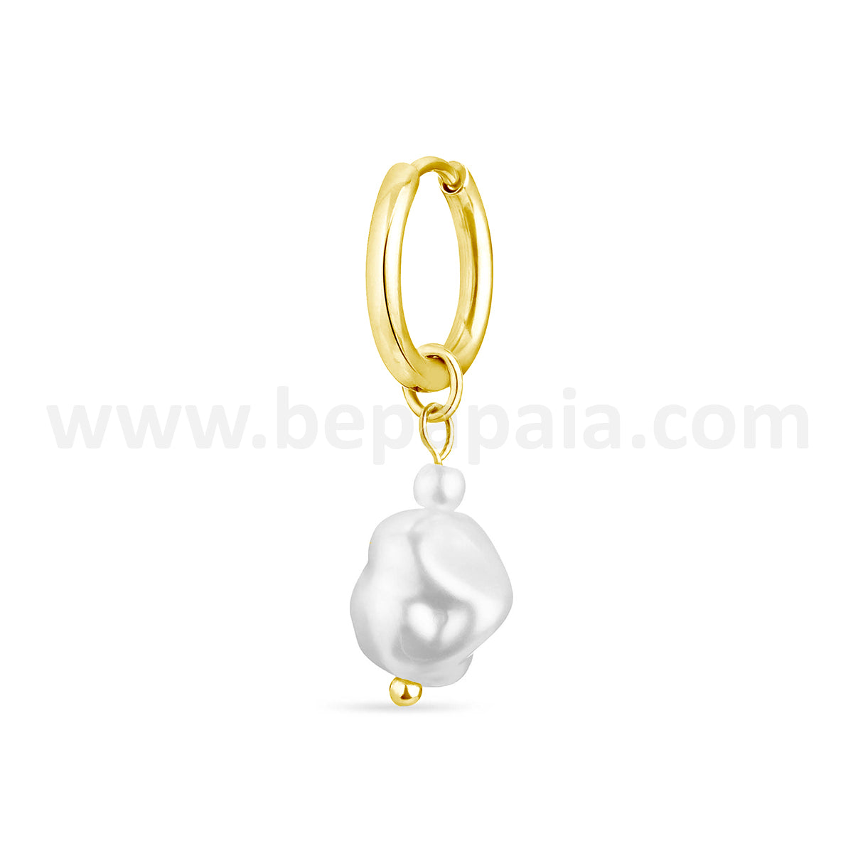 Golden hoop earring with pearl assorted designs
