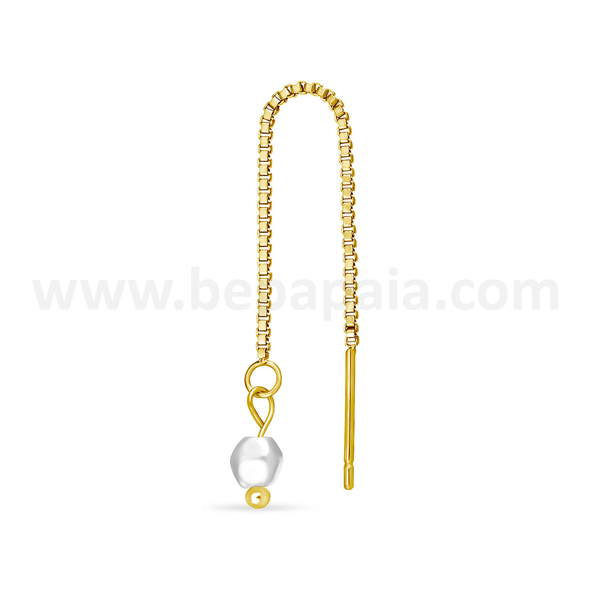 Golden hoop earring with pearl assorted designs
