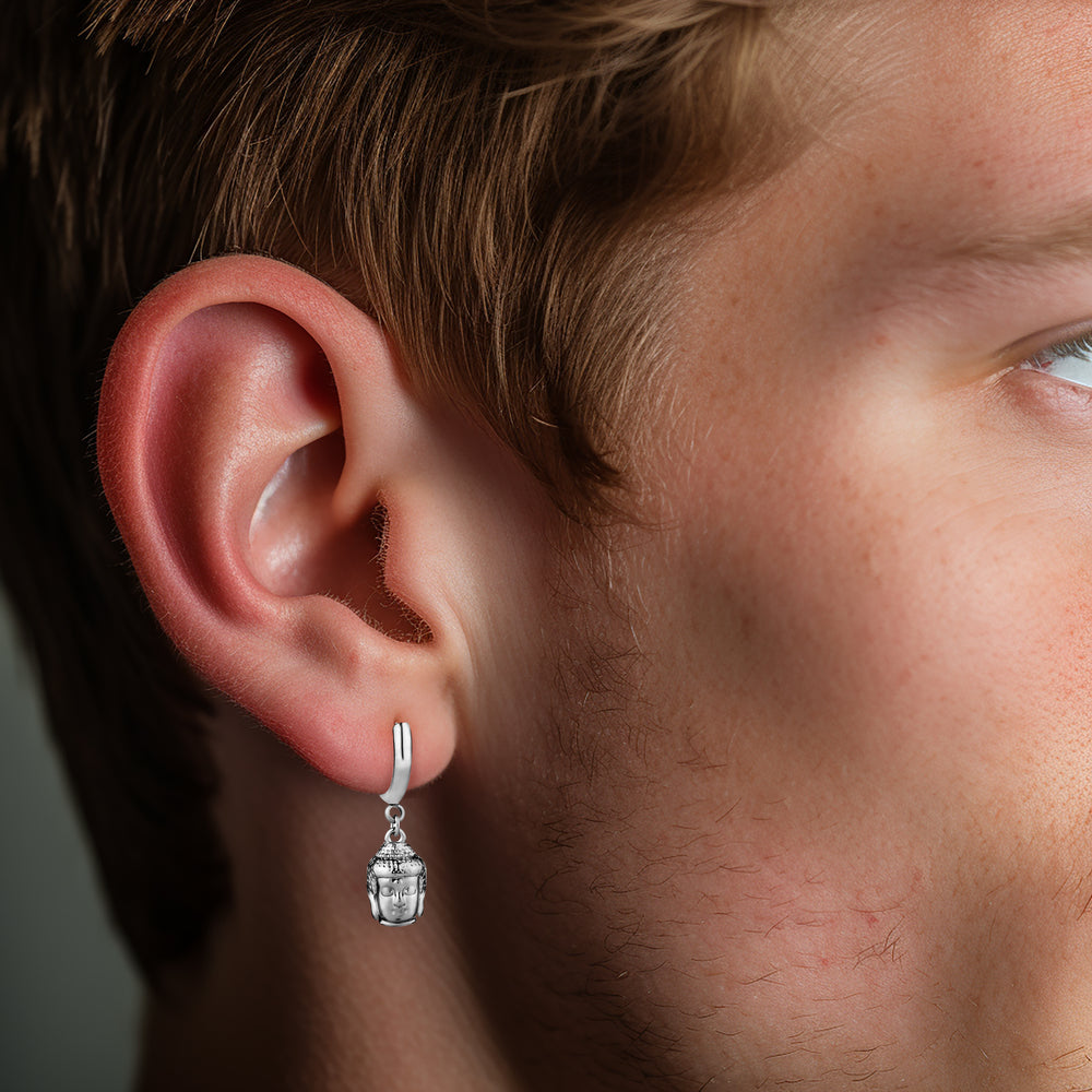 Zen Hoop earrings with Buddha