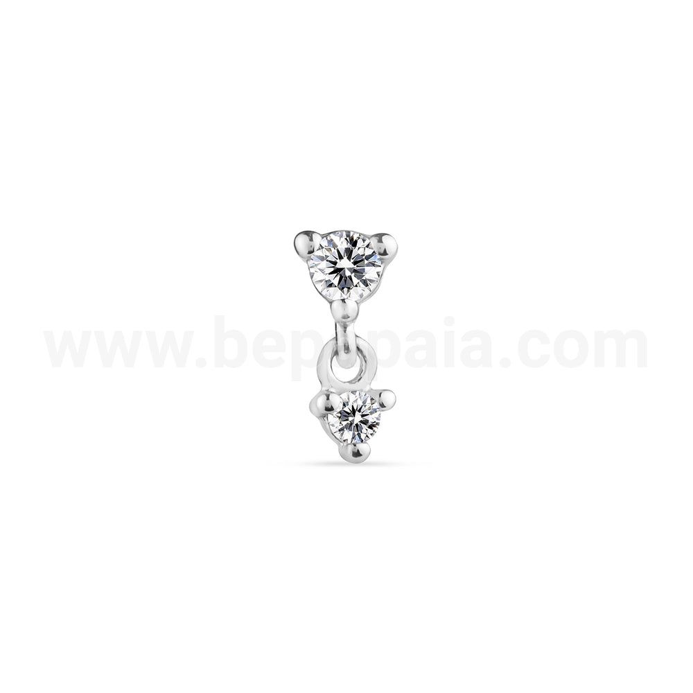 Cascading Zircon Charm Labret