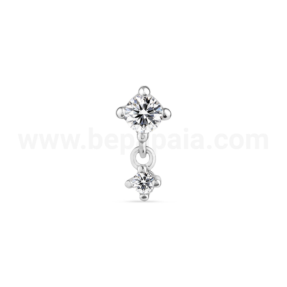 Cascading Zircon Charm Labret