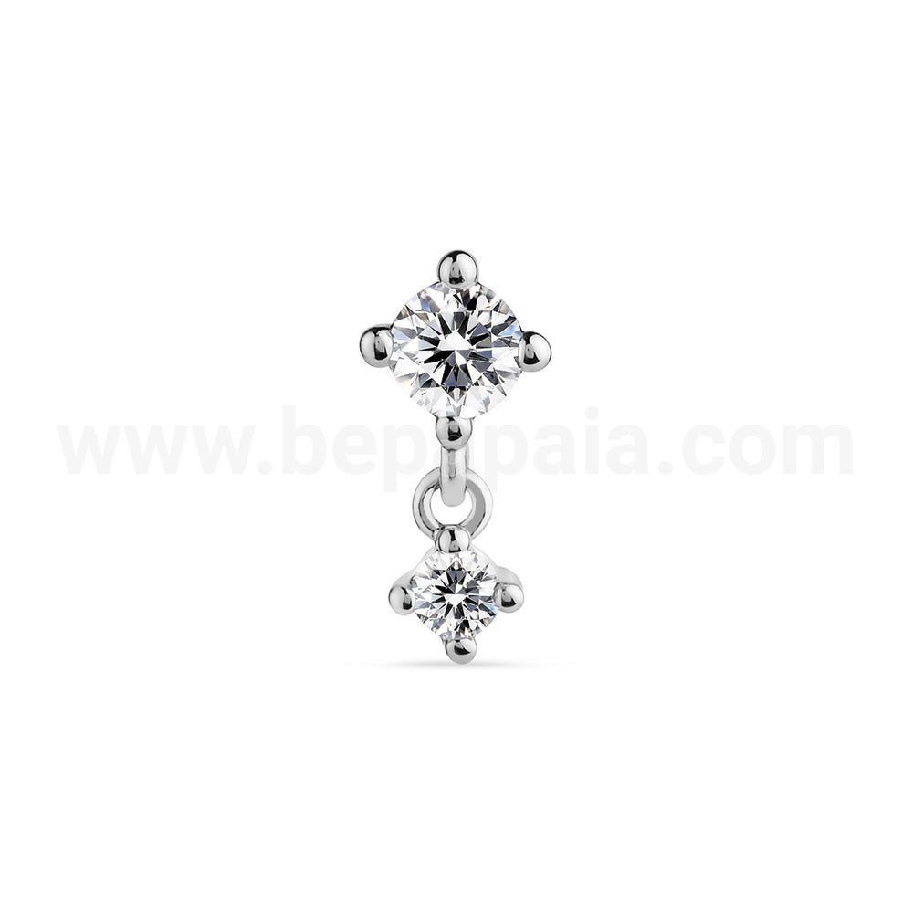 Cascading Zircon Charm Labret