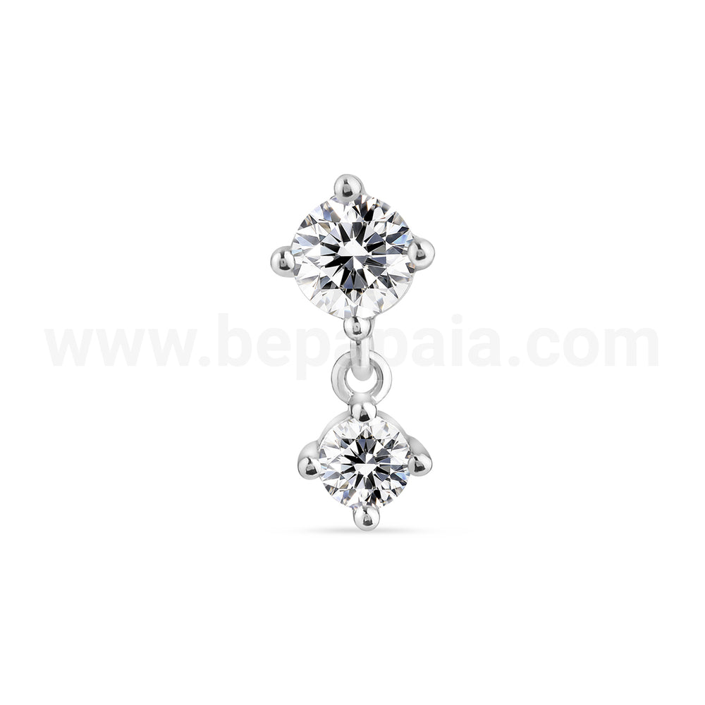 Cascading Zircon Charm Labret