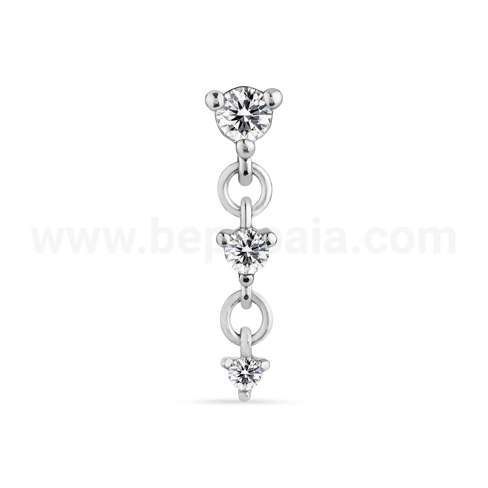 Cascading Zircon Charm Labret