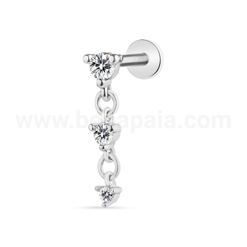 Cascading Zircon Charm Labret