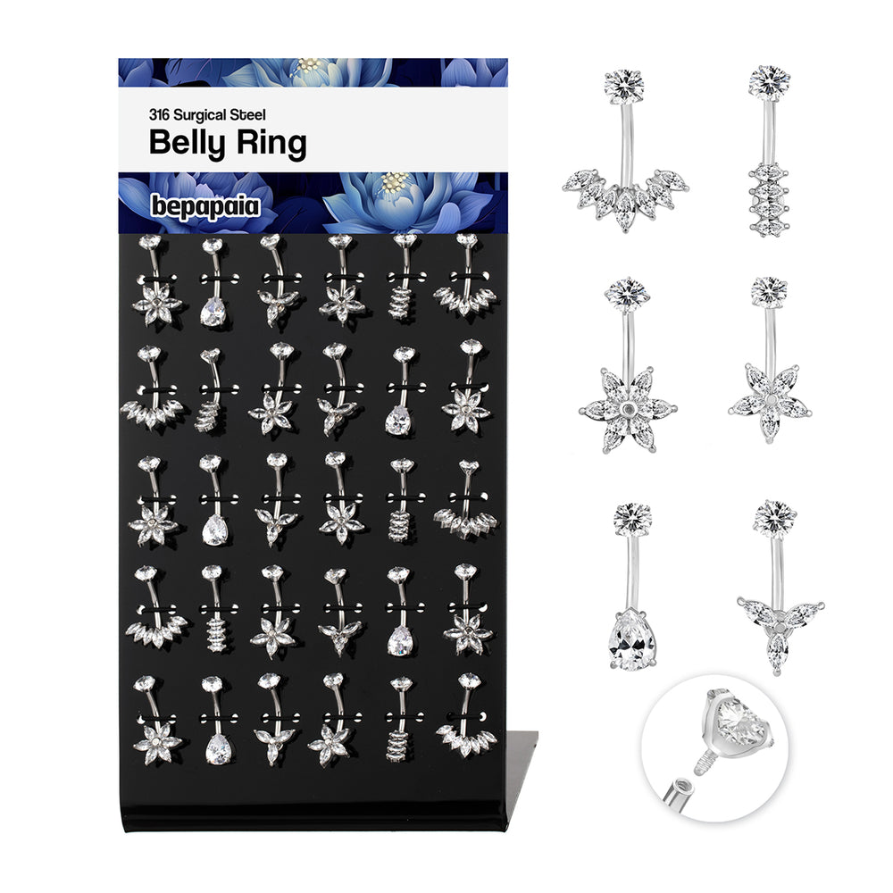 Belly Ring Petals and Flowers