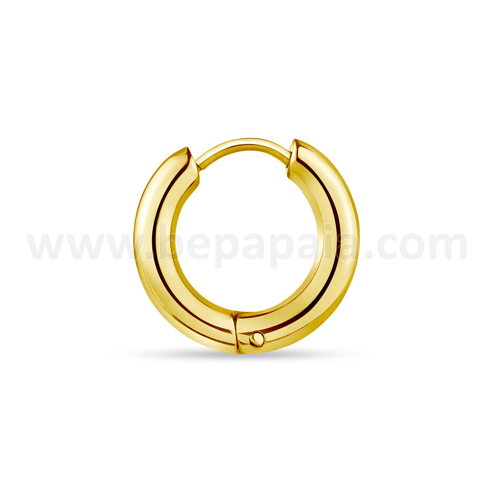 Aro de acero dorado de 3mm (10-14mm)