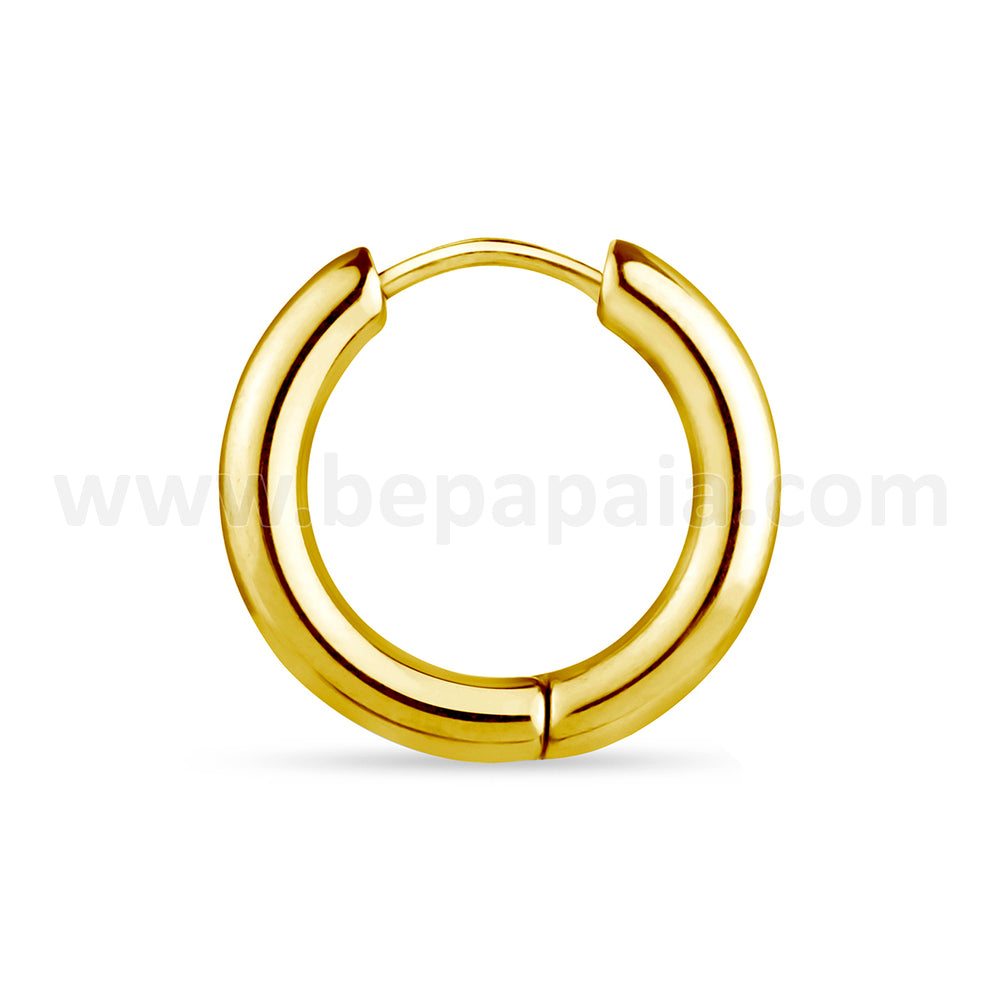 Aro de acero dorado de 3mm (10-14mm)