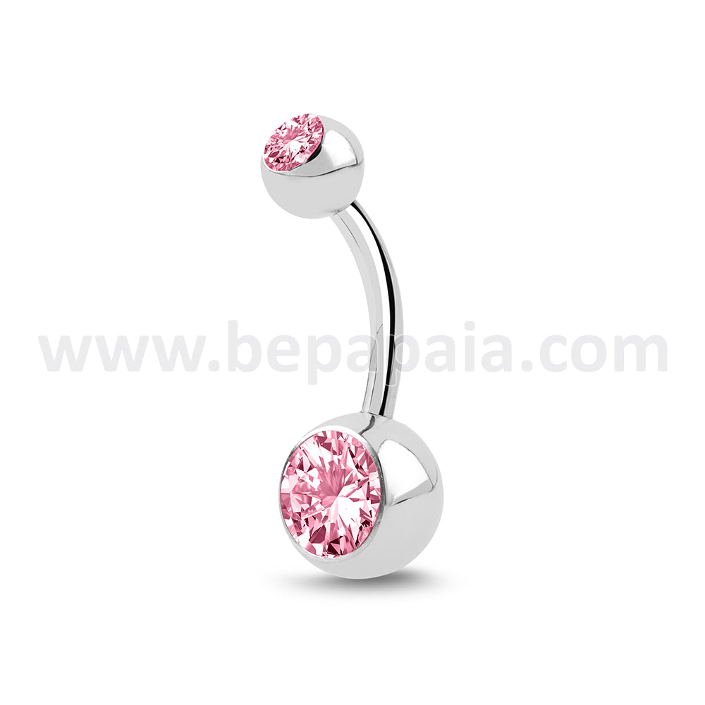 Belly rings with double gems