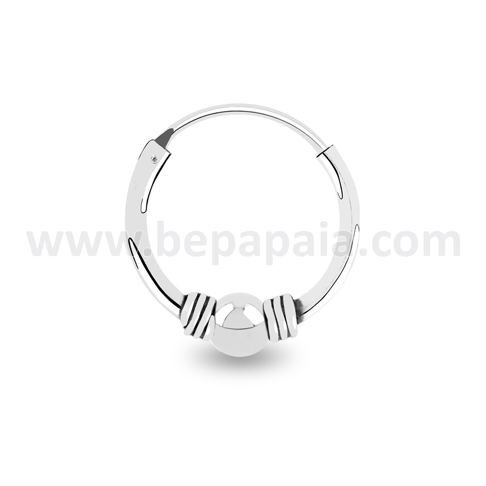 Silver hoop bali style