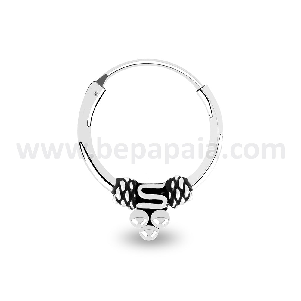 Silver hoop bali style