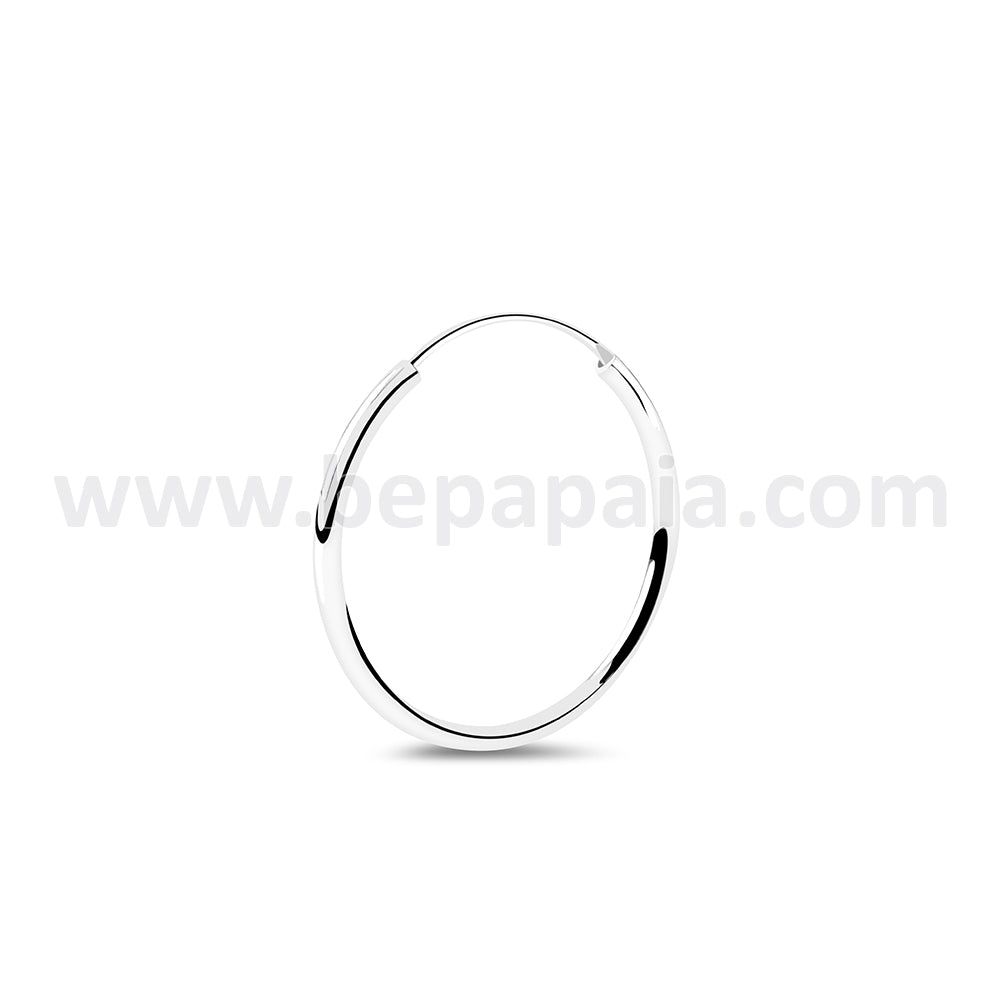 Cerchio in argento semplice da 2 mm