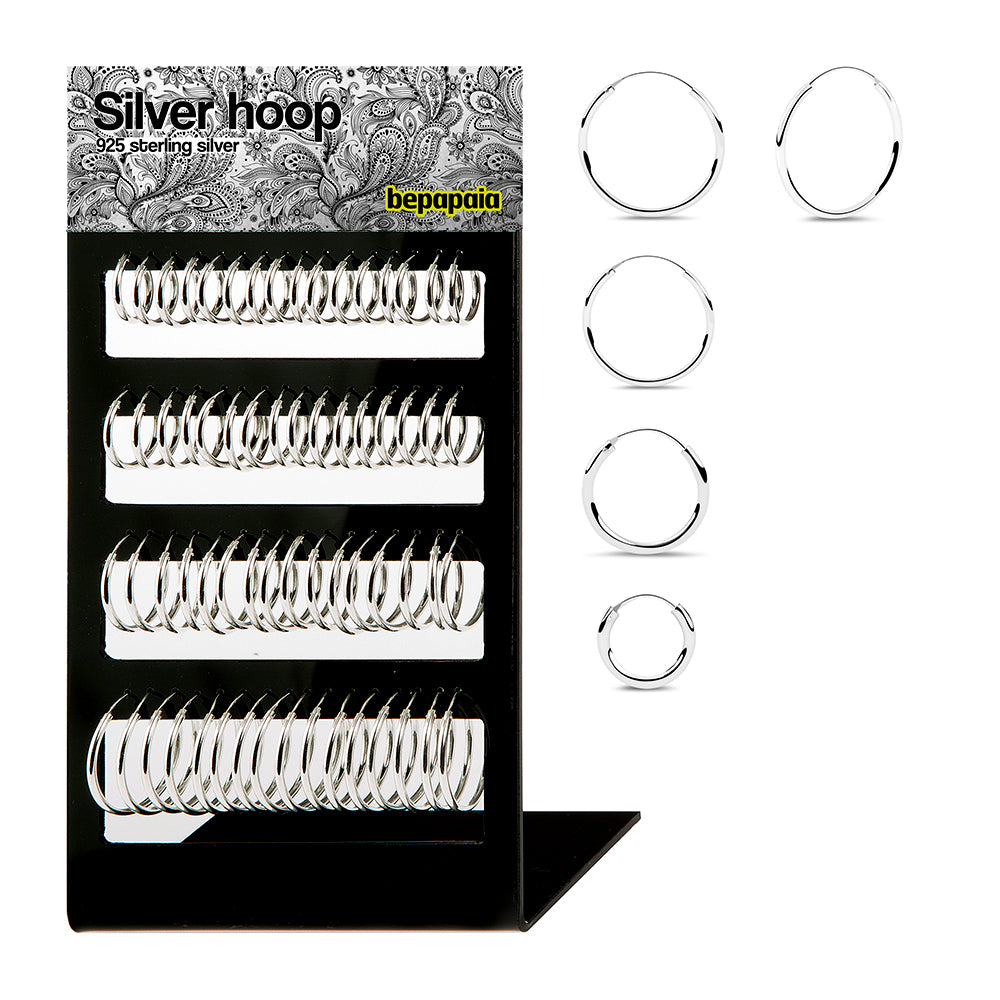 Silver hoop 18-30 mm