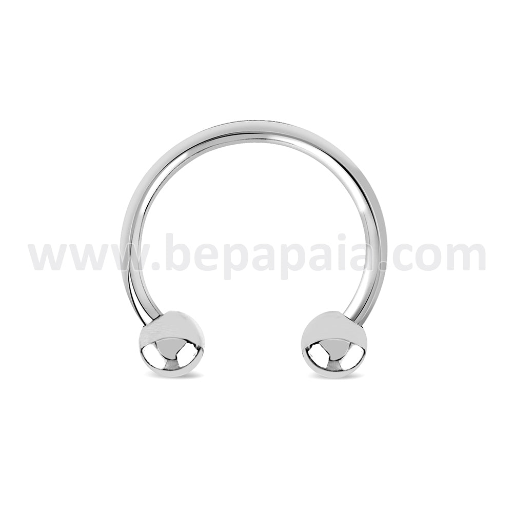 Surgical steel circular barbell for the nose 0.8 mm