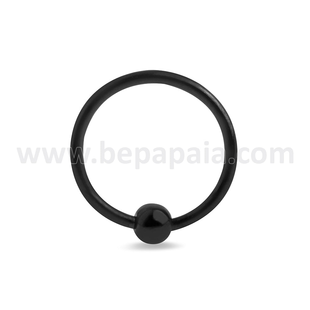 Flexible surgical steel nose rings with ball 0.8mm