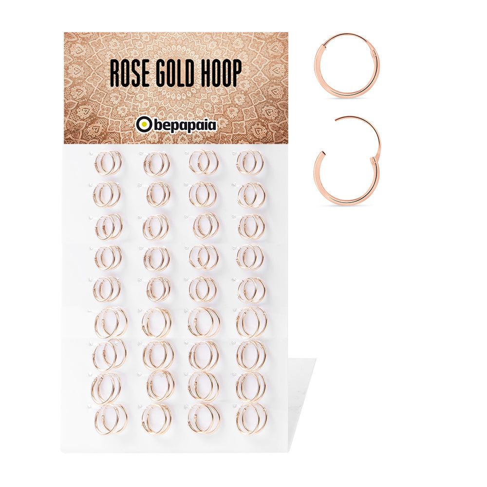 Rose gold-plated silver hoop earrings
