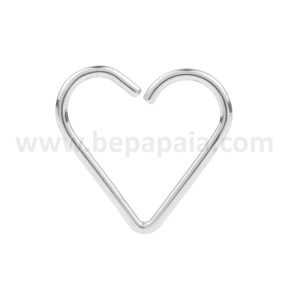 Steel heart shaped cartilage ring