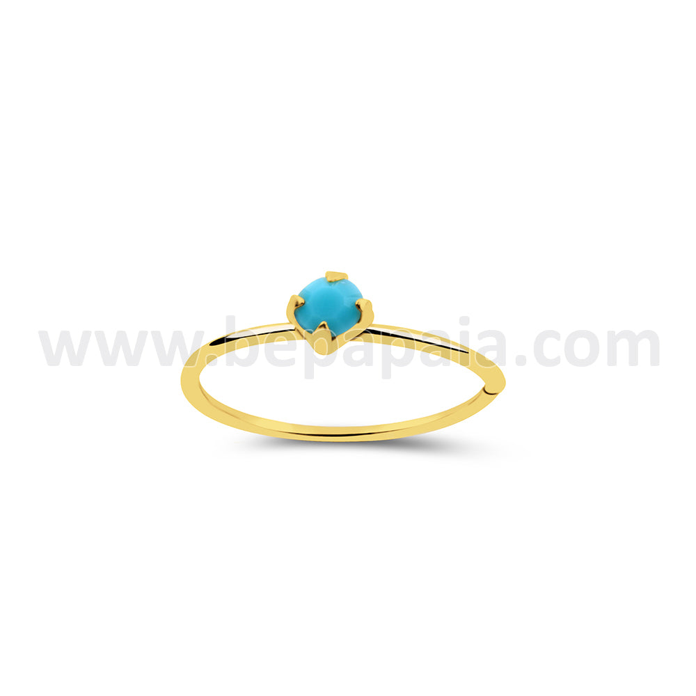 Gold-plated nose ring with coloured cubic zirconia
