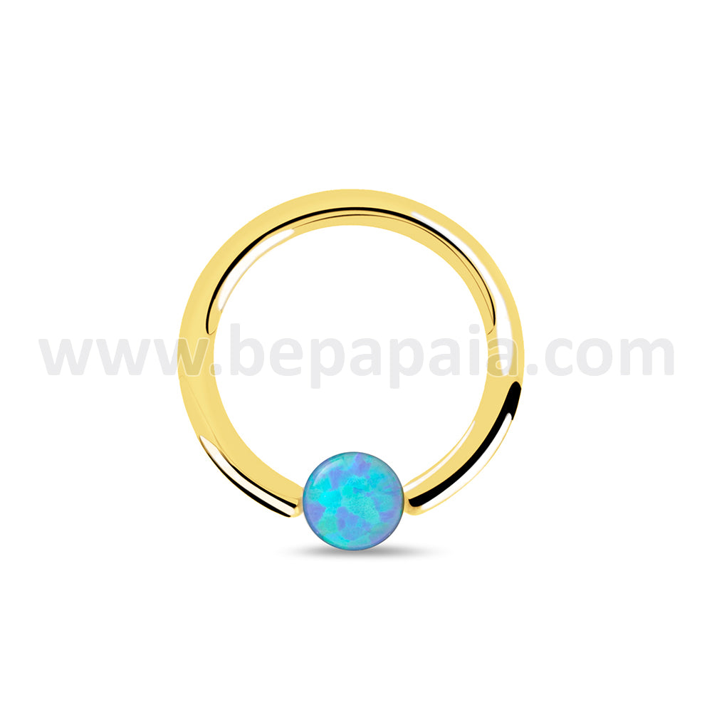 Piercing cerchio BCR con pietra stile opale